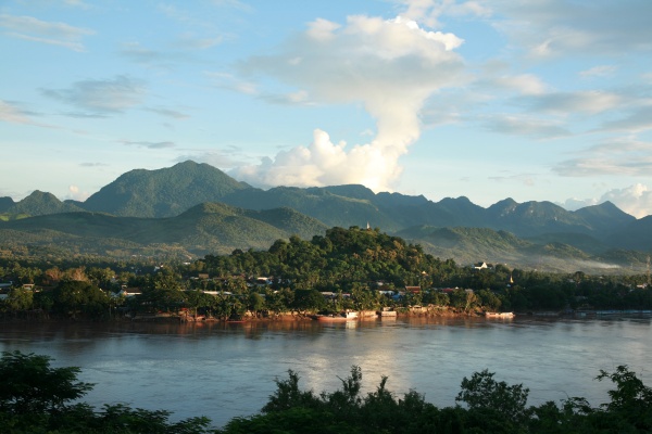 Luang Prabang lining the Mekong
